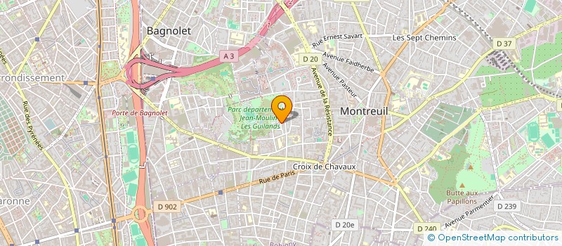localisation de l'entreprise LA MAIN QUI DONNE à MONTREUIL