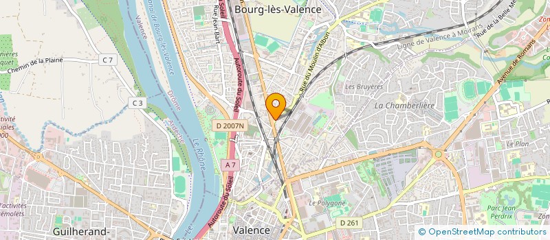 localisation de l'entreprise LA MAIN SOUFFLEE  BOURG-LES-VALENCE