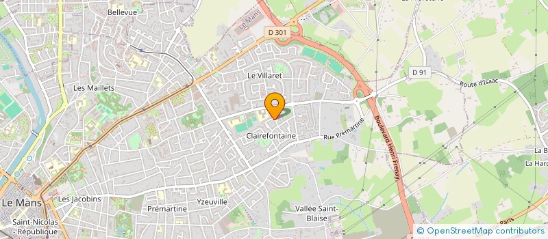 localisation de l'entreprise LA MAIN SUR LE COEUR à LE MANS
