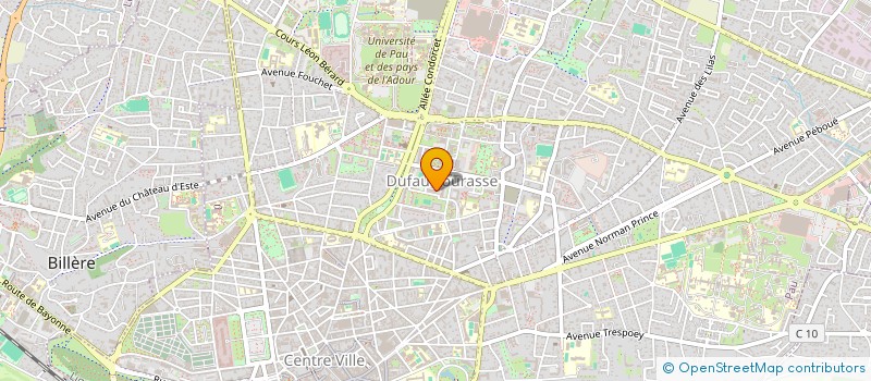 localisation de l'entreprise LA MAIN TENDUE à PAU