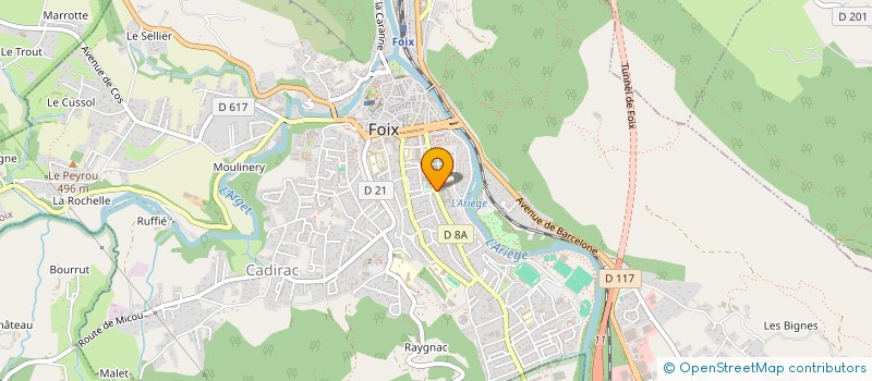 localisation de l'entreprise LA MAIN TENDUE à FOIX