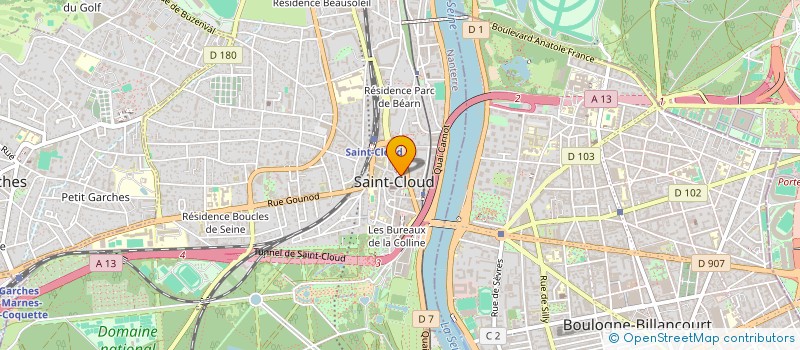 localisation de l'entreprise LA MAIN TENDUE à SAINT-CLOUD