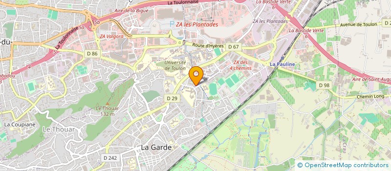 localisation de l'entreprise LA MAIN TENDUE 83 SOLIDARITE  LA GARDE