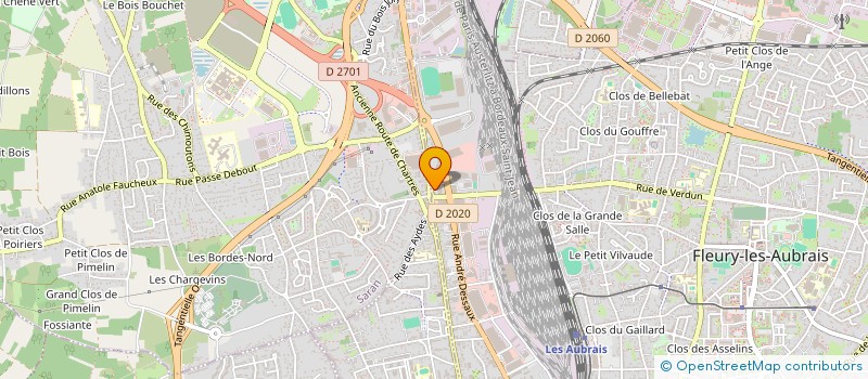 localisation de l'entreprise LA MAIN VERTE à FLEURY LES AUBRAIS