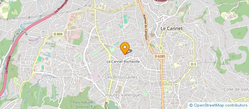 localisation de l'entreprise LA MAIN VERTE à LE CANNET