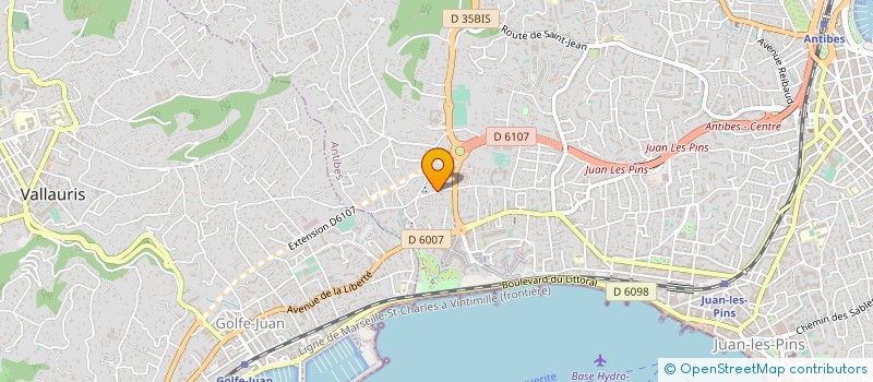 localisation de l'entreprise LA MAIN VERTE  ANTIBES