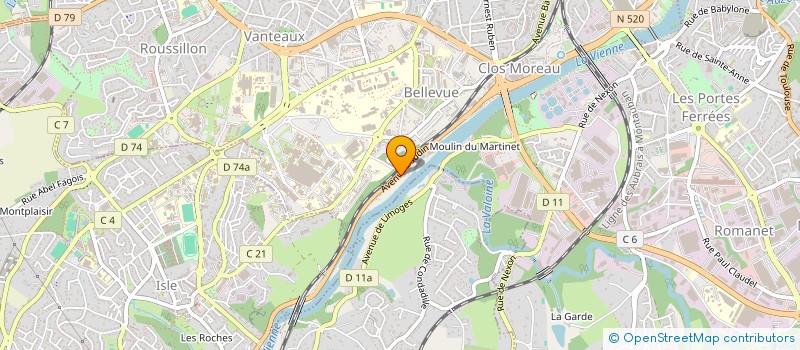 localisation de l'entreprise LA MAINGUILI SARL à LIMOGES