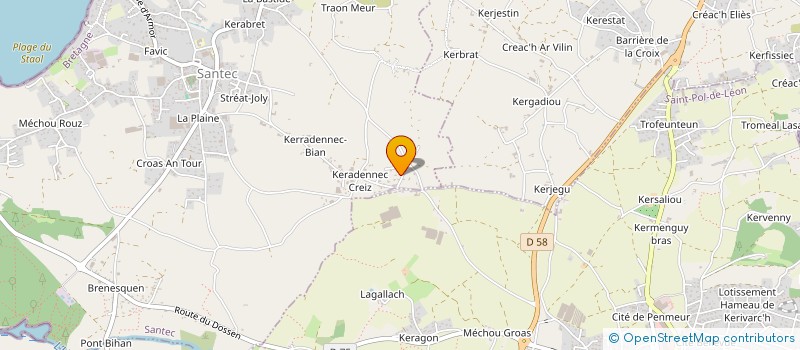 localisation de l'entreprise LA MAISON 1  SANTEC