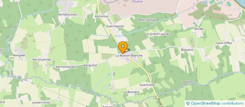 localisation de l'entreprise LA MAISON BLANCHE  LANVEOC