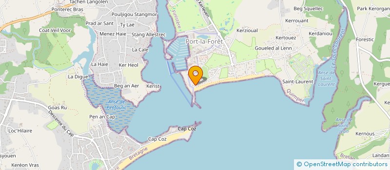 localisation de l'entreprise LA MAISON BLANCHE  LA FORET-FOUESNANT