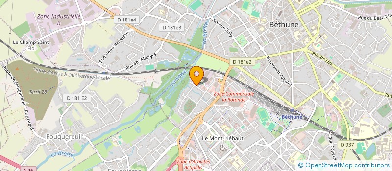 localisation de l'entreprise LA MAISON BLANCHE  BETHUNE