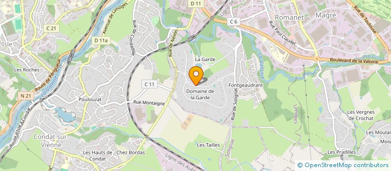 localisation de l'entreprise LA MAISON BLANCHE à LIMOGES