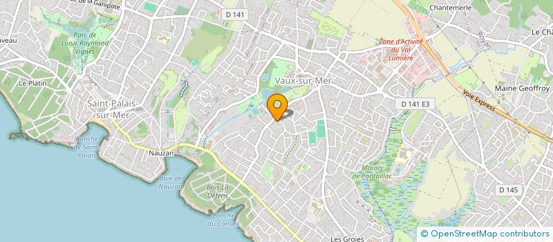 localisation de l'entreprise LA MAISON BLEUE  VAUX-SUR-MER