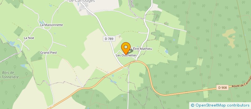 localisation de l'entreprise LA MAISON BLEUE à SAINT-SAUVEUR-DE-CARROUGES