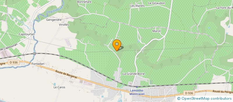 localisation de l'entreprise LA MAISON BLEUE  LAMOTHE-MONTRAVEL