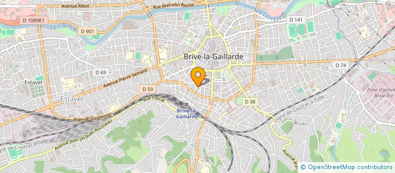 localisation de l'entreprise LA MAISON BLEUE  BRIVE-LA-GAILLARDE