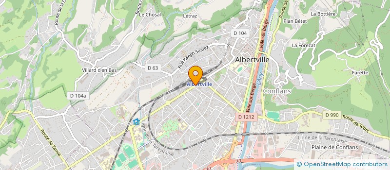 localisation de l'entreprise LA MAISON BLEUE  ALBERTVILLE