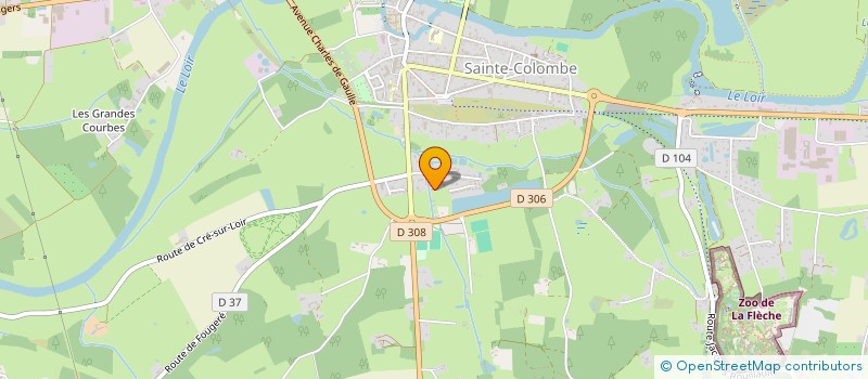 localisation de l'entreprise LA MAISON BLEUE  LA FLECHE