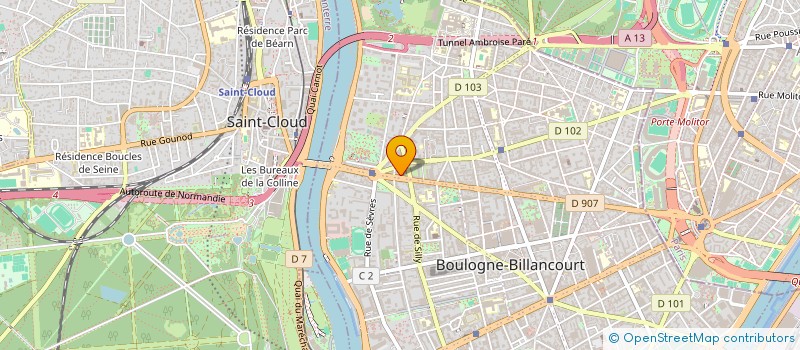 localisation de l'entreprise LA MAISON BLEUE - AMIENS 2 à BOULOGNE-BILLANCOURT