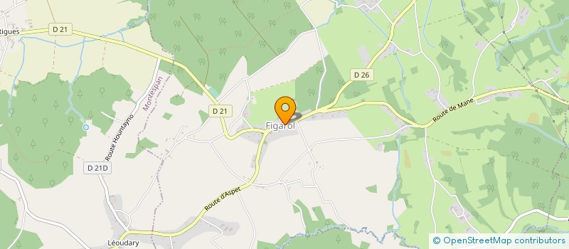 localisation de l'entreprise LA MAISON BLEUE D'AUSSEING  AUSSEING