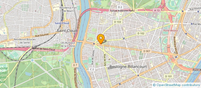 localisation de l'entreprise LA MAISON BLEUE - LES LOGES EN JOSAS à BOULOGNE-BILLANCOURT