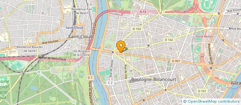 localisation de l'entreprise LA MAISON BLEUE - MC IDF 10 à BOULOGNE-BILLANCOURT
