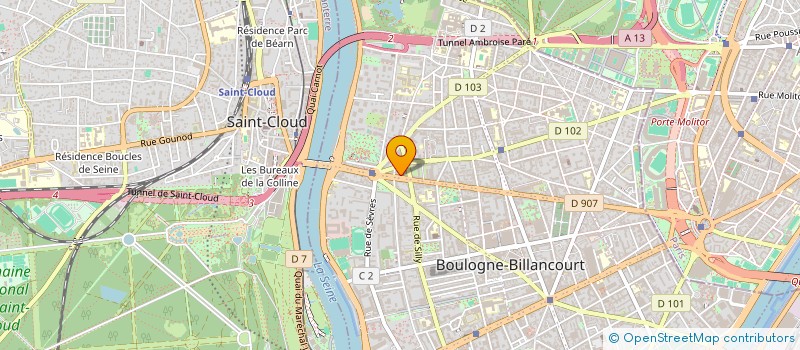 localisation de l'entreprise LA MAISON BLEUE - MC IDF 19 à BOULOGNE-BILLANCOURT
