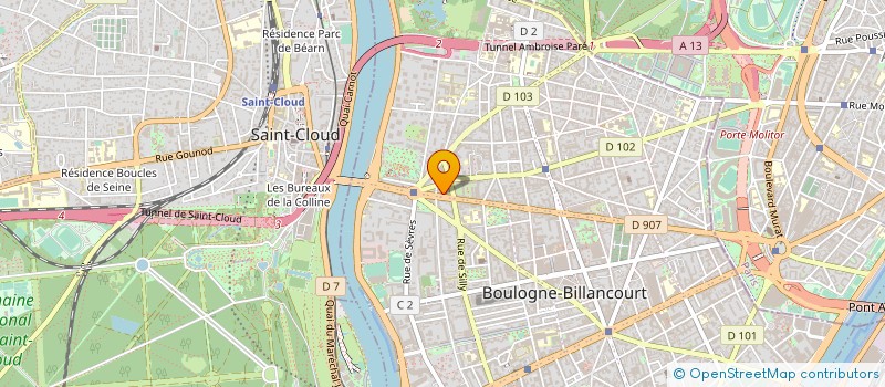localisation de l'entreprise LA MAISON BLEUE - MEAUX à BOULOGNE-BILLANCOURT