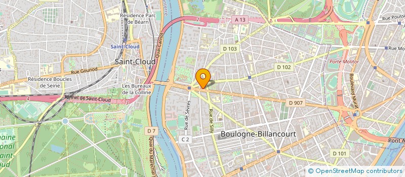 localisation de l'entreprise LA MAISON BLEUE - PANTIN à BOULOGNE-BILLANCOURT