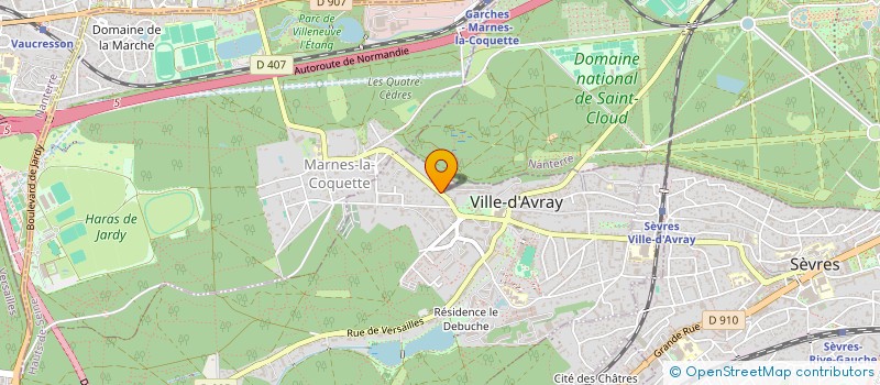 localisation de l'entreprise LA MAISON BLEUE - VILLE D'AVRAY à VILLE-D'AVRAY