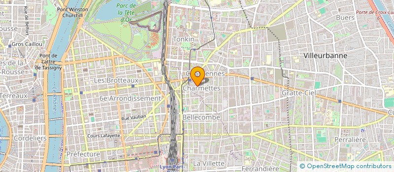 localisation de l'entreprise LA MAISON CHARPENNES  VILLEURBANNE