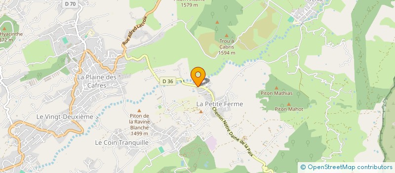 localisation de l'entreprise LA MAISON COULEUR VOLCAN  LE TAMPON