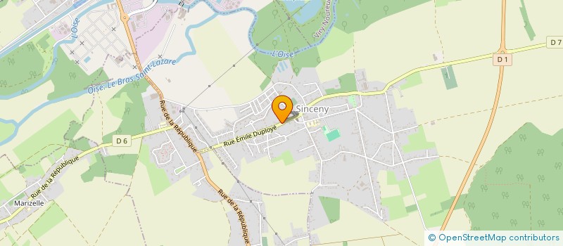 localisation de l'entreprise LA MAISON D'ELISE  SINCENY
