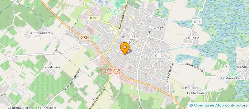 localisation de l'entreprise LA MAISON D'ICI  SAINT PIERRE D'OLERON