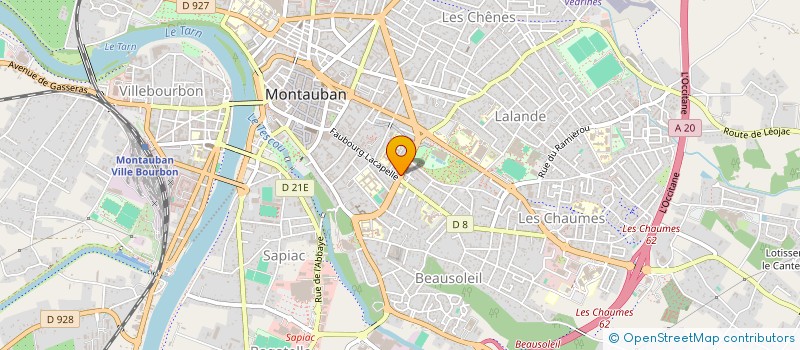 localisation de l'entreprise LA MAISON D'IRENE à MONTAUBAN