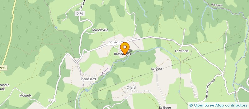 localisation de l'entreprise LA MAISON DE BROSSANGES  SUGERES