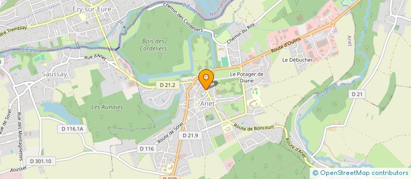 localisation de l'entreprise LA MAISON DE DIANE DE POITIERS à ANET