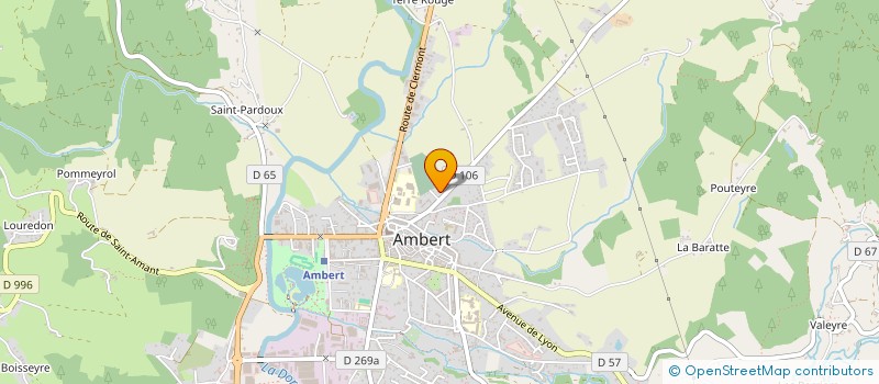 localisation de l'entreprise LA MAISON DE L'ALIMENTATION à AMBERT