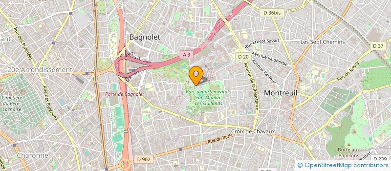 localisation de l'entreprise LA MAISON DE L'ECOLOGIE POPULAIRE à BAGNOLET