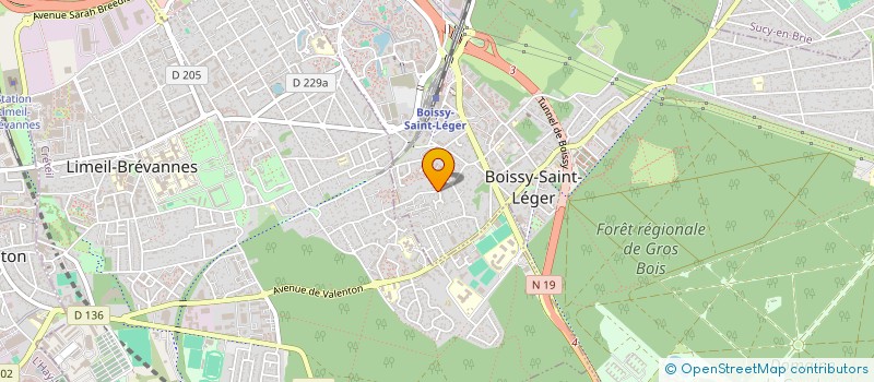 localisation de l'entreprise LA MAISON DE L'EUROPE DU VAL DE MARNE à BOISSY-SAINT-LEGER