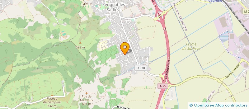 localisation de l'entreprise LA MAISON DE L'OURS  PERIGNAT-LES-SARLIEVE