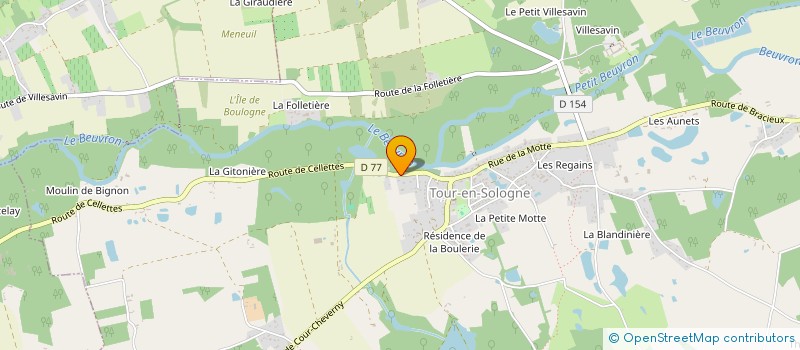 localisation de l'entreprise LA MAISON DE LA COQUILLE  TOUR-EN-SOLOGNE