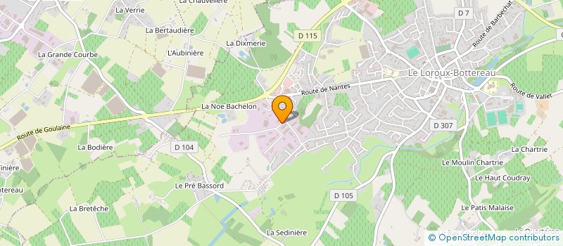 localisation de l'entreprise LA MAISON DE LA CORDE  LE LOROUX-BOTTEREAU