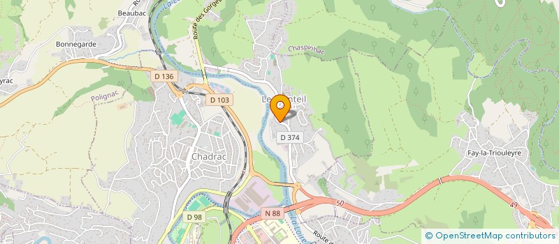 localisation de l'entreprise LA MAISON DE LA FERMETURE à BRIVES-CHARENSAC