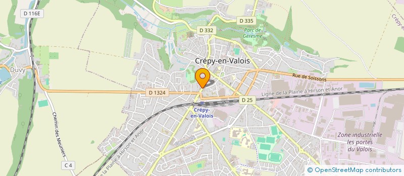 localisation de l'entreprise LA MAISON DE LA FORME à CREPY-EN-VALOIS