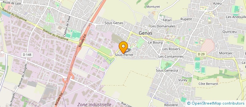 localisation de l'entreprise LA MAISON DE LA ROBE  GENAS