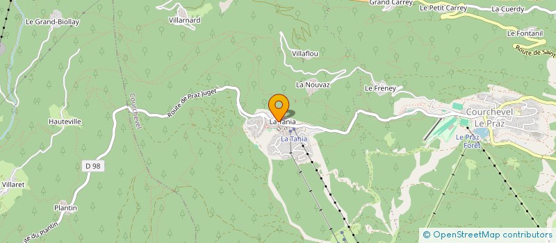 localisation de l'entreprise LA MAISON DE LA TANIA à COURCHEVEL