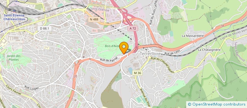 localisation de l'entreprise LA MAISON DE LA VEILLE SOCIALE à SAINT-ETIENNE