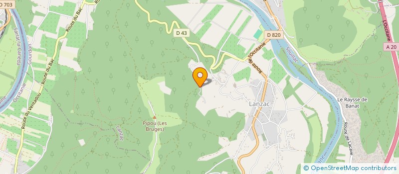 localisation de l'entreprise LA MAISON DE LANZAC  LANZAC