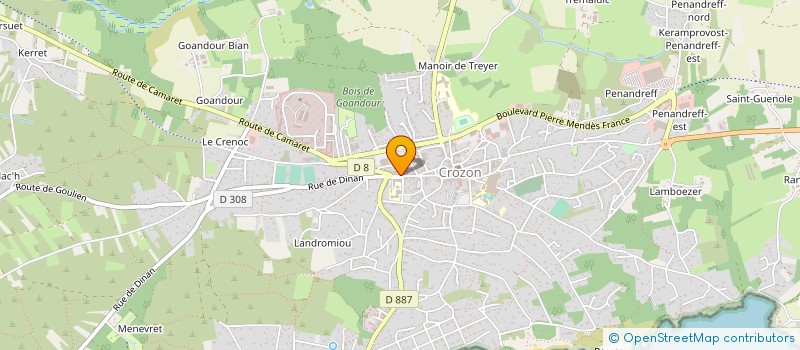 localisation de l'entreprise LA MAISON DE MILI à CROZON